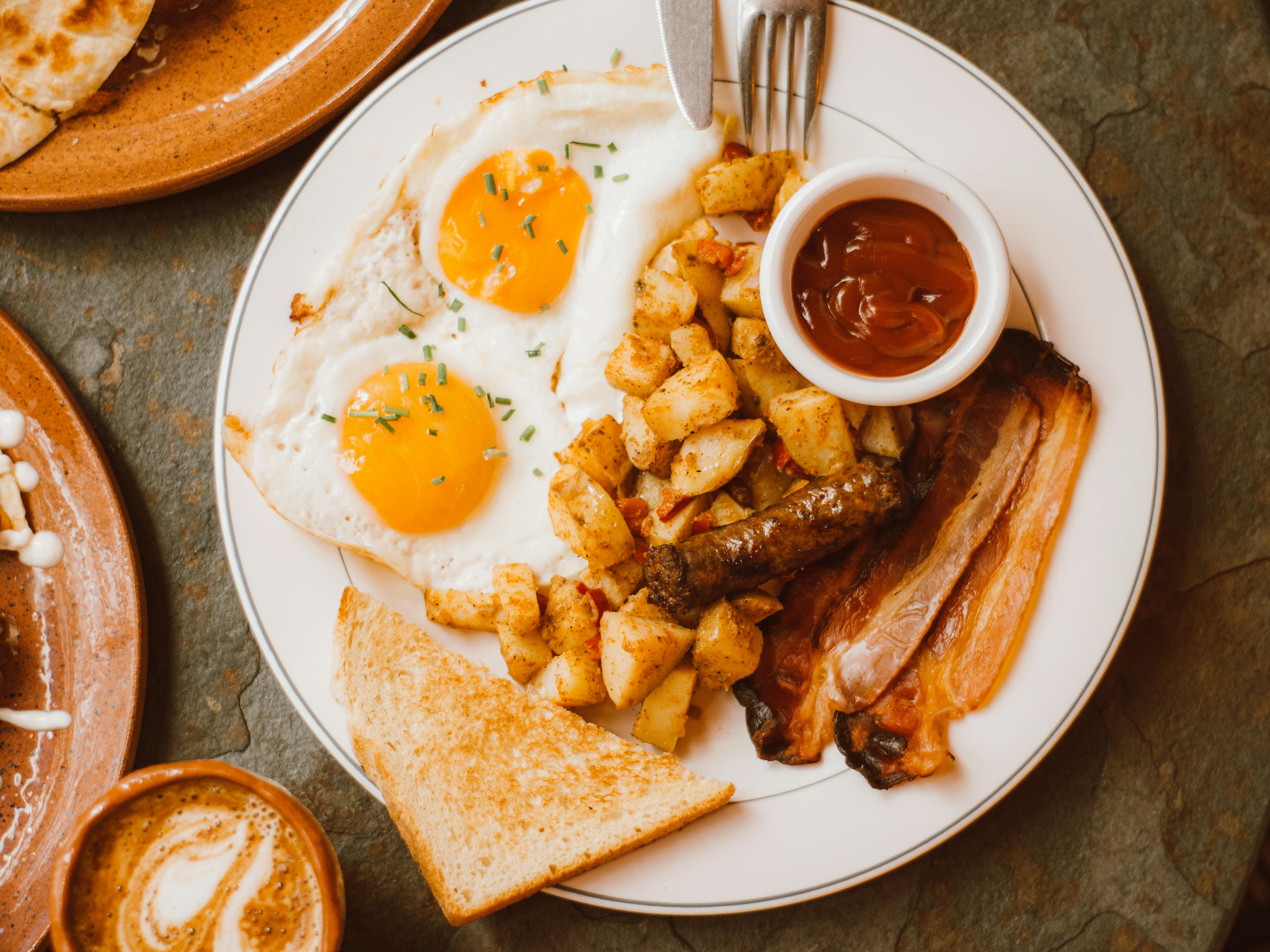 Delicious breakfast spread